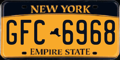 NY license plate GFC6968