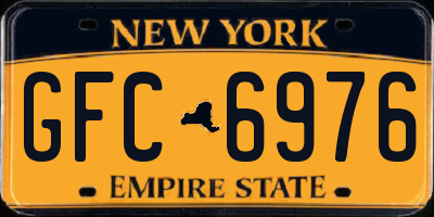 NY license plate GFC6976