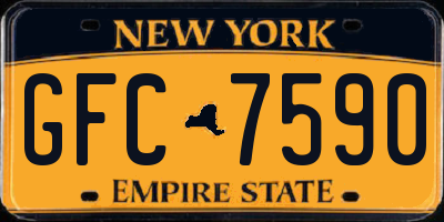 NY license plate GFC7590