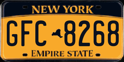 NY license plate GFC8268