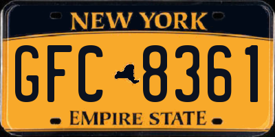 NY license plate GFC8361