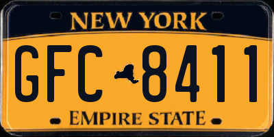 NY license plate GFC8411