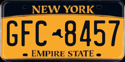 NY license plate GFC8457