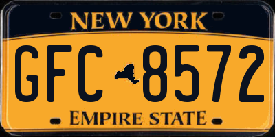 NY license plate GFC8572