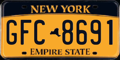 NY license plate GFC8691
