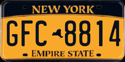 NY license plate GFC8814