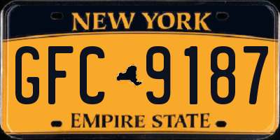 NY license plate GFC9187