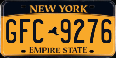 NY license plate GFC9276