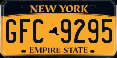 NY license plate GFC9295