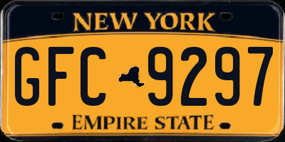 NY license plate GFC9297
