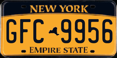 NY license plate GFC9956