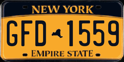NY license plate GFD1559