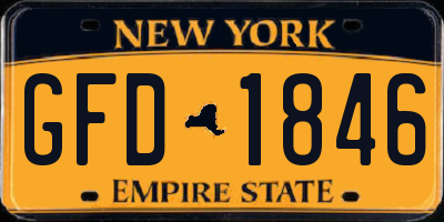 NY license plate GFD1846