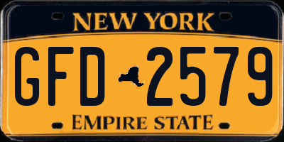 NY license plate GFD2579