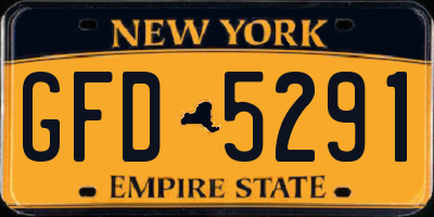 NY license plate GFD5291