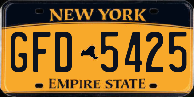 NY license plate GFD5425