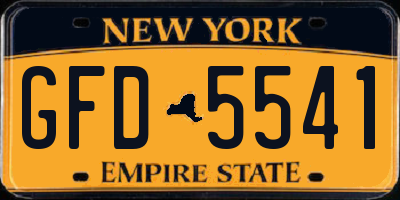 NY license plate GFD5541