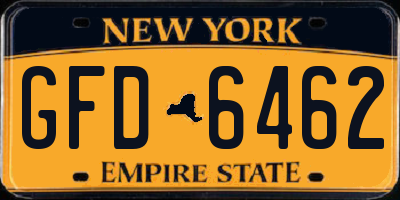 NY license plate GFD6462