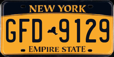 NY license plate GFD9129