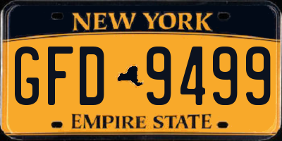 NY license plate GFD9499