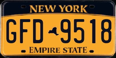 NY license plate GFD9518
