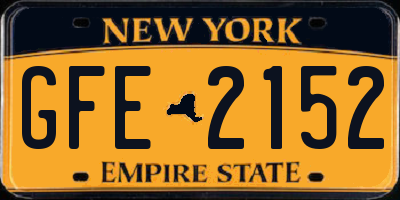 NY license plate GFE2152