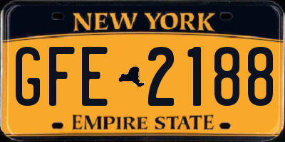 NY license plate GFE2188