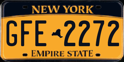 NY license plate GFE2272
