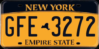 NY license plate GFE3272