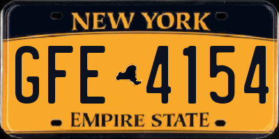 NY license plate GFE4154