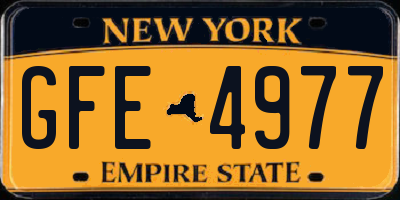 NY license plate GFE4977