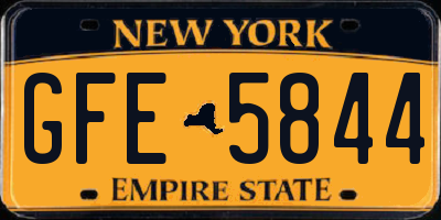 NY license plate GFE5844