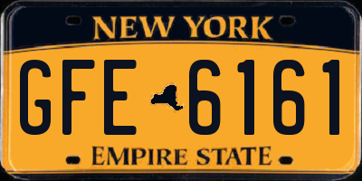 NY license plate GFE6161