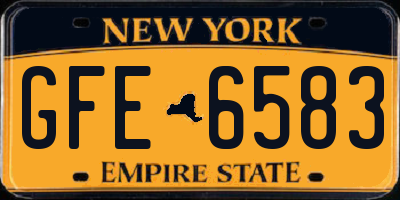 NY license plate GFE6583