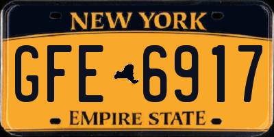 NY license plate GFE6917