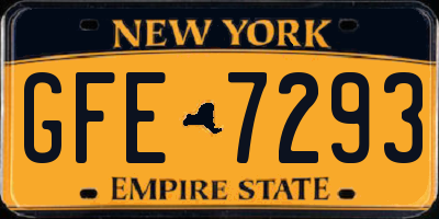 NY license plate GFE7293