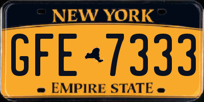 NY license plate GFE7333
