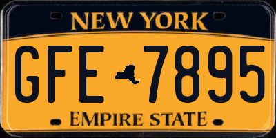 NY license plate GFE7895