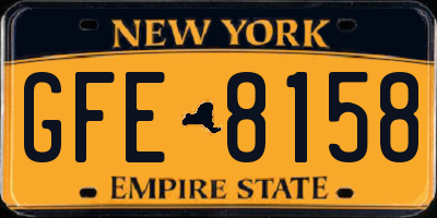 NY license plate GFE8158
