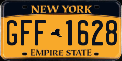 NY license plate GFF1628
