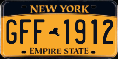 NY license plate GFF1912