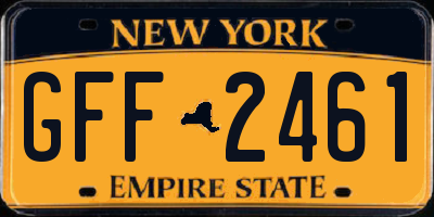 NY license plate GFF2461