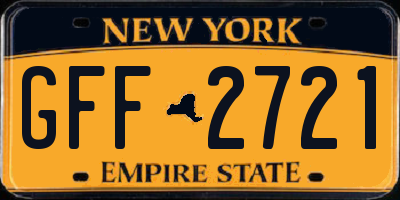 NY license plate GFF2721