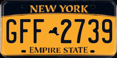 NY license plate GFF2739