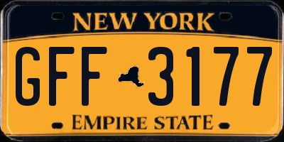 NY license plate GFF3177