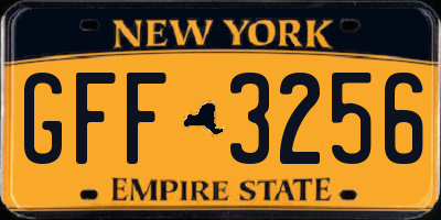 NY license plate GFF3256