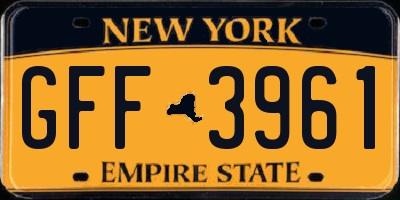 NY license plate GFF3961