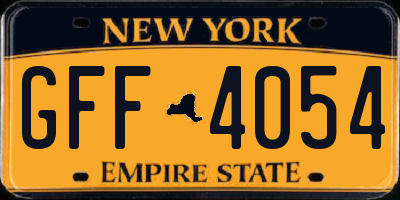 NY license plate GFF4054