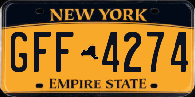 NY license plate GFF4274