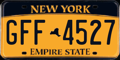 NY license plate GFF4527